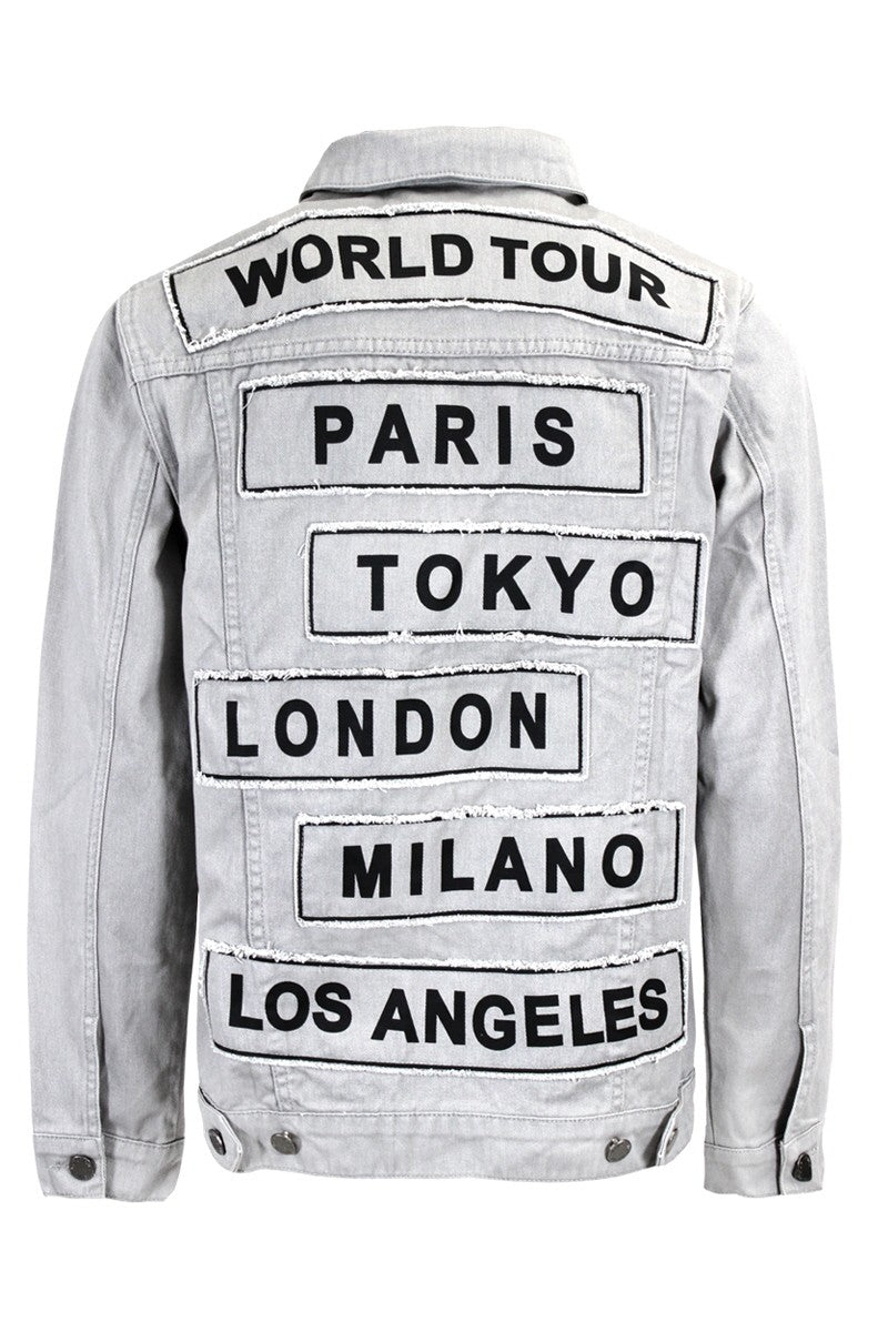 Unisex Oversized World Tour Denim Jacket