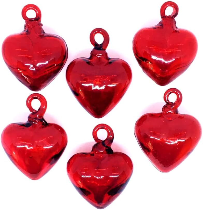 Handmade Mexican Glass Hearts