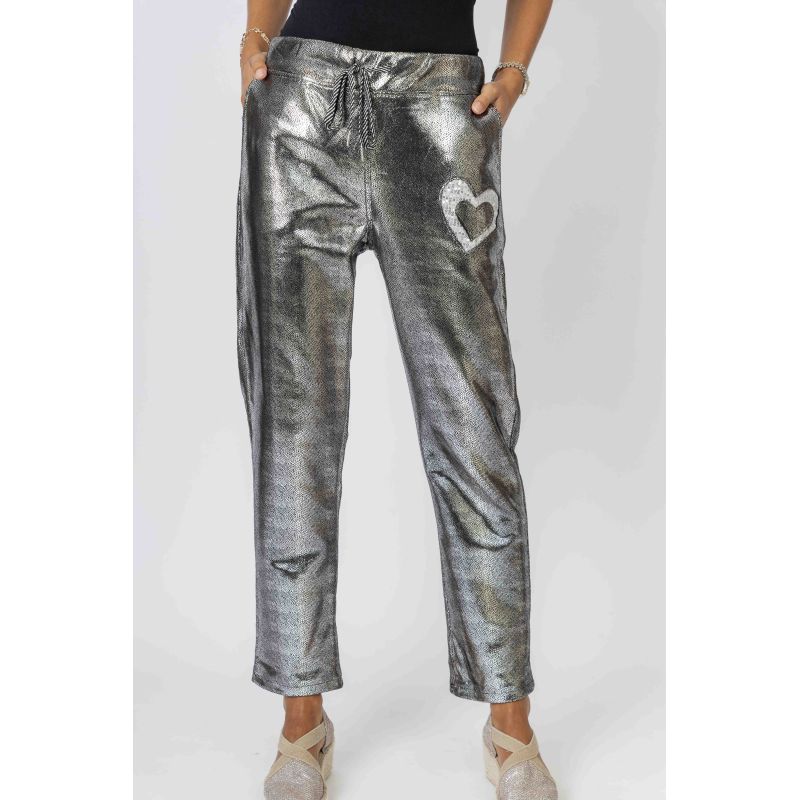 Shimmer Jegging with Heat Detail